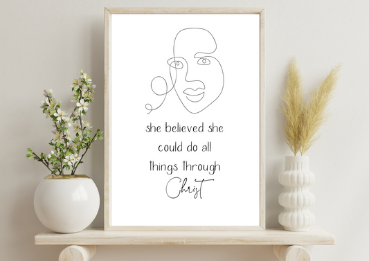 She Believed She Could Do All Things Through Christ | Print Only - Auxano Life