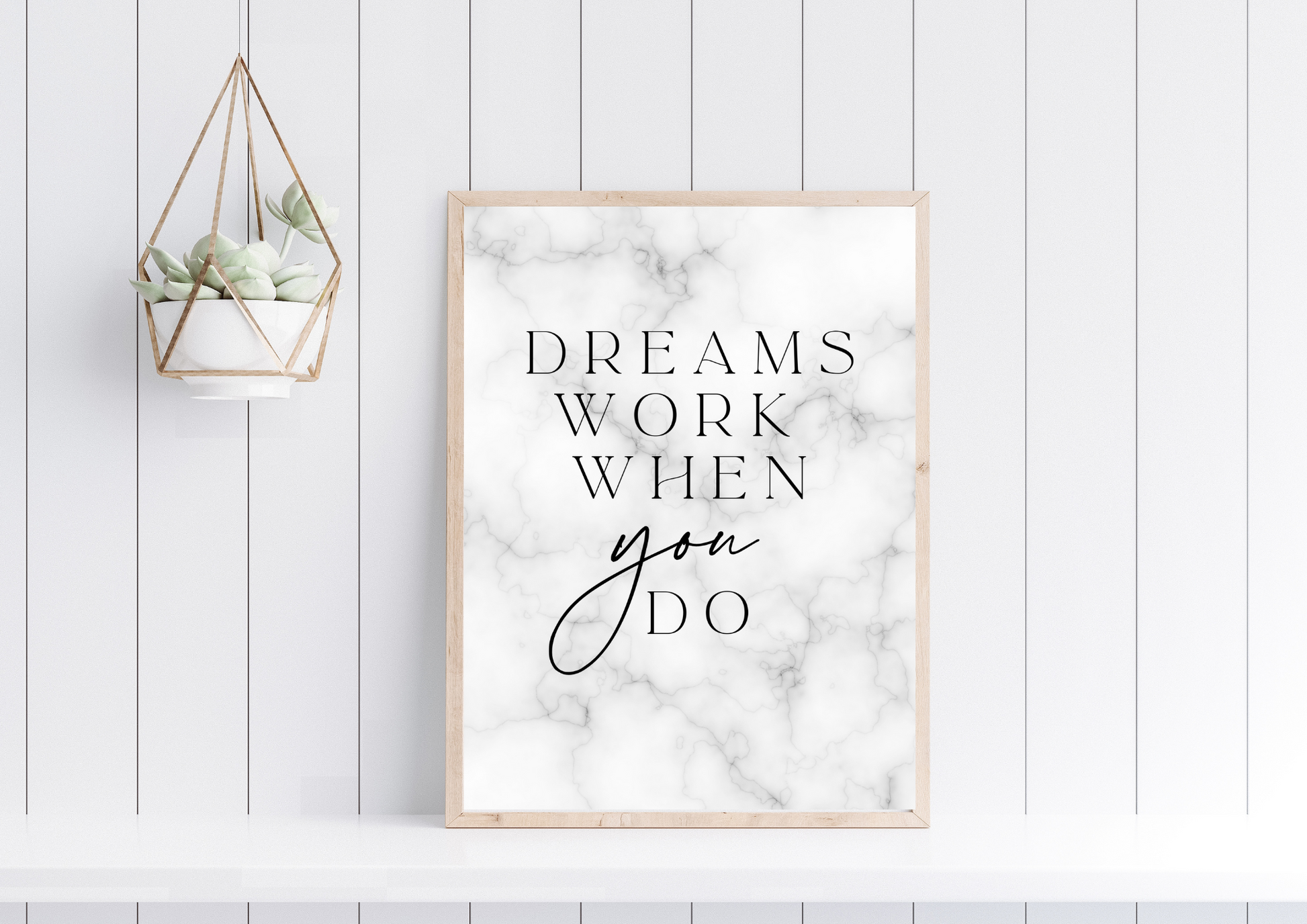 Dreams Work When You Do | Motivational Poster | Decor Print - Auxano Life