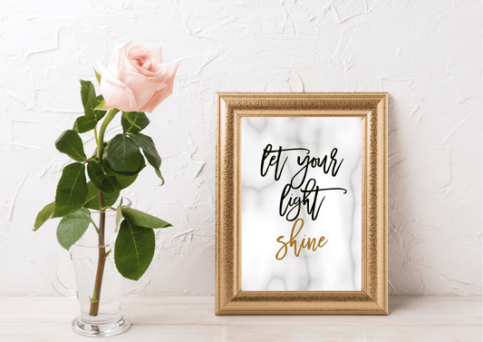 Let Your Light Shine | Decor Print (Gold Foil) - Auxano Life