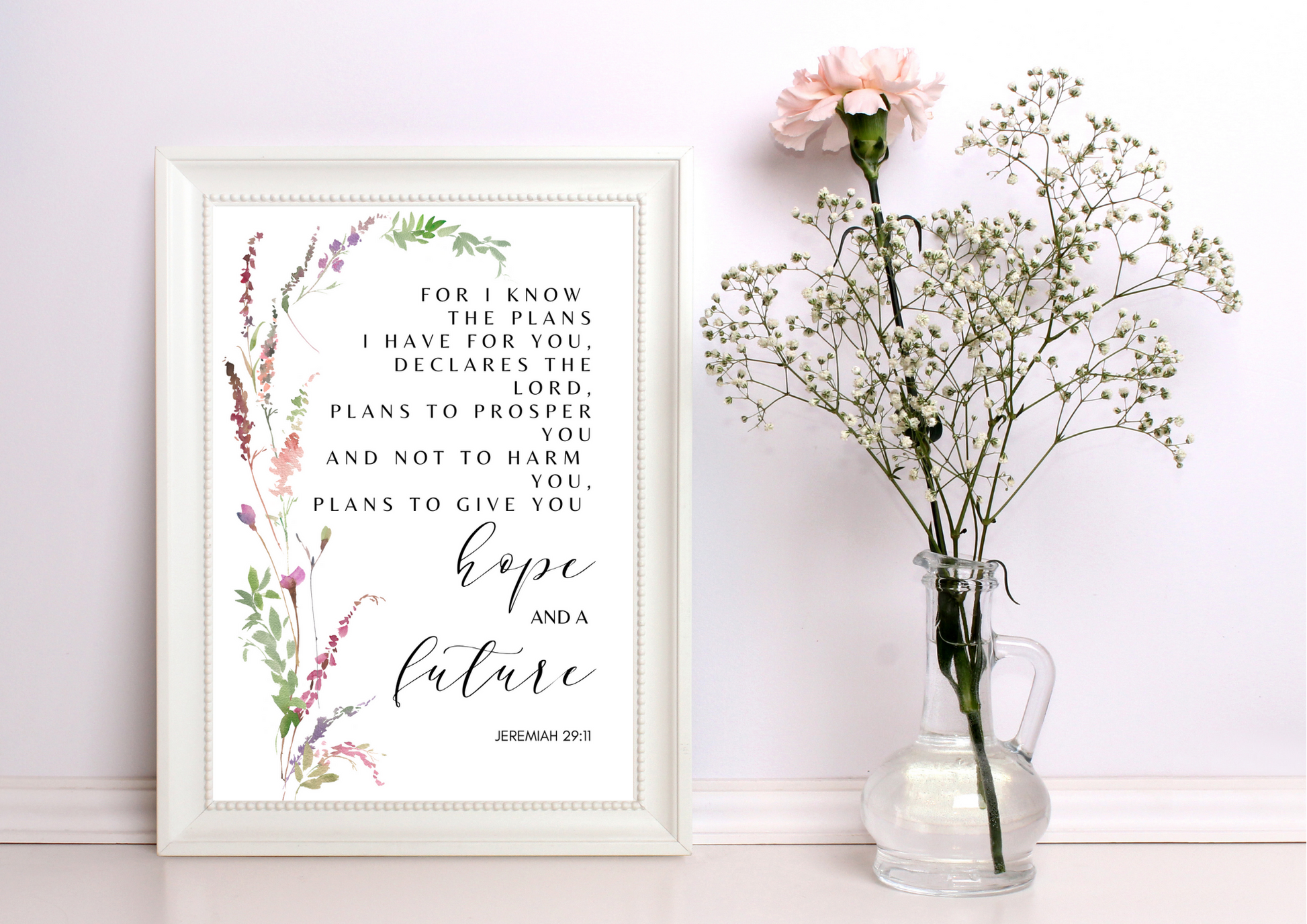For I Know the Plans I Have for You - Jeremiah 29:11 |  Decor Print - Auxano Life